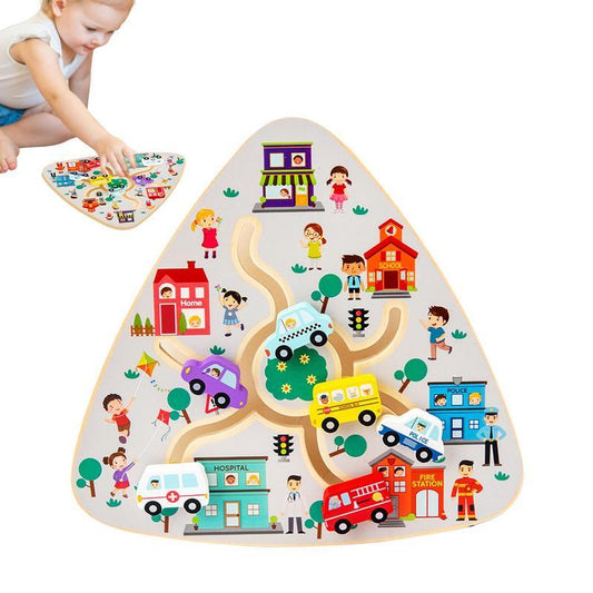 Travel Tots Portable Montessori Track Maze: Wooden Toy for On The Go Learning - Shop Travel Tots