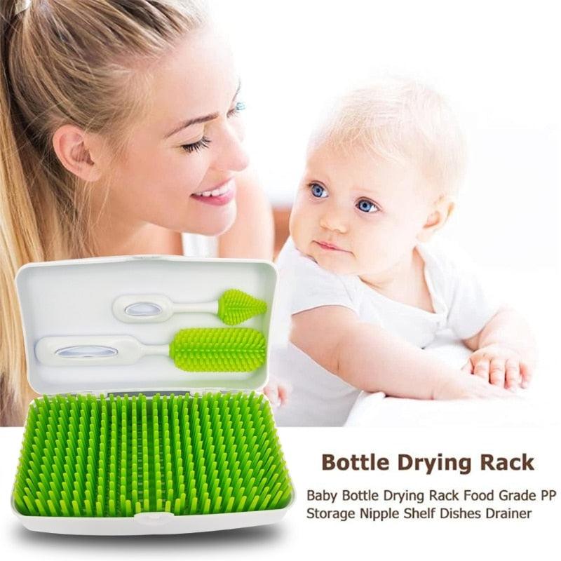 Portable Baby Bottle Drying Rack With Silicone Brush - Shop Travel Tots